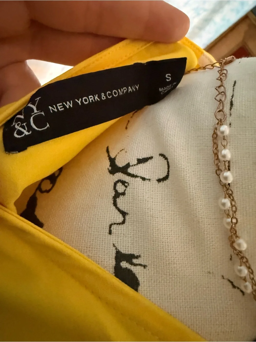 New York & Company Yellow & White Floral Wrap-Style Maxi Skirt